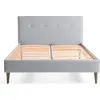 Image de Best Mobilier Monet - lit - 160x200 - sommier inclus - en tissu , Gris
