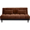 Image de Best Mobilier Samarra - canapé convertible clic-clac 2 places - velours côtelé , Terracotta