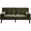 Image de Best Mobilier Philae - canapé convertible clic-clac 2 places - velours côtelé , Vert