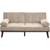 Image de Best Mobilier Philae - canapé convertible clic-clac 2 places - velours côtelé , Beige