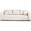 Image de Best Mobilier Topaze - canapé 3 places - convertible avec coffre - en velours côtelé , Beige
