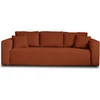 Image de Best Mobilier Topaze - canapé 3 places - convertible avec coffre - en velours côtelé , Terracotta