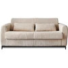 Image de Lisa Design Owen - canapé 3 places convertible express couchage quotidien 140 cm matelas 12 cm en velours côtelé grosses côtes , Beige