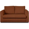 Image de Best Mobilier Marilia - canapé 2 places - convertible déplimousse - en velours côtelé , Terracotta