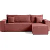 Image de Best Mobilier Cezanne - canapé d'angle réversible - 4 places - convertible avec coffre - en velours côtelé , Rose