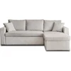 Image de Best Mobilier Cyrus - canapé d'angle réversible 4 places - convertible avec coffre - en velours côtelé , Gris clair