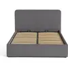 Image de Best Mobilier Goyave - lit coffre - 140x190 - en velours côtelé - sommier inclus , Gris Anthracite