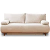 Image de Best Mobilier Cristal - canapé 3 places - convertible avec coffre - en velours texturé , Beige