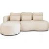 Image de Lisa Design Mahina - canapé d'angle gauche - 4 places - convertible avec coffre - en tissu bouclette , Beige