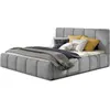 Image de Best Mobilier Lucea - lit coffre - 180x200 - sommier inclus - en velours , Gris clair