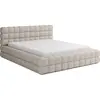 Image de Best Mobilier Kingston - lit coffre - 180x200 - sommier inclus - en tissu bouclette , Beige