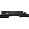 Image de Lisa Design Vermont - canapé panoramique d'angle gauche - 7 places - XXL , Noir