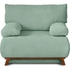 Image de Best Mobilier Cristal - fauteuil - convertible avec coffre - en velours texturé , Bleu