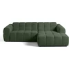 Image de Lisa Design Ray - canapé d'angle droit - 4 places - en tissu texturé , Vert