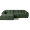 Image de Lisa Design Ray - canapé d'angle gauche - 4 places - en tissu texturé , Vert