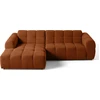 Image de Lisa Design Ray - canapé d'angle gauche - 4 places - en tissu texturé , Rouille