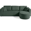 Image de Best Mobilier Miro - canapé d'angle réversible - 4 places - convertible avec coffre - en velours texturé , Vert
