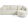 Image de Best Mobilier Miro - canapé d'angle réversible - 4 places - convertible avec coffre - en velours texturé , Beige