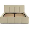 Image de Lisa Design Elysia - lit coffre - 140x190 - en velours - sommier inclus , Beige