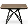 Image de Lisa Design Belize - table à manger carrée extensible - effet bois et métal - 4 à 8 personnes , Noir / Bois