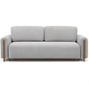 Image de Best Mobilier Glendale - canapé droit 3 places - convertible avec coffre - en tissu bouclette , Gris