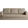 Image de Best Mobilier Marilia - canapé 3 places - convertible déplimousse - en velours côtelé , Taupe