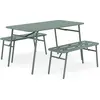 Image de Best Mobilier Ribola - ensemble table et bancs de jardin - 4 personnes - vert , Vert