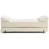 Image de Best Mobilier Brescia - banquette 3 places convertible en tissu velours relief , Beige