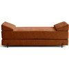 Image de Best Mobilier Brescia - banquette 3 places convertible en tissu velours relief , Terracotta