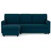Image de Best Mobilier Meiya - canapé d'angle réversible 4 places convertible avec coffre en tissu , Bleu