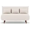Image de Best Mobilier Lumi - Banquette convertible clic-clac 2 places en velours côtelé , Beige