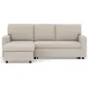 Image de Best Mobilier Meiya - canapé d'angle réversible 4 places convertible avec coffre en tissu , Beige