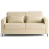 Image de Lisa Design Owen - canapé 3 places convertible express couchage quotidien 140 cm matelas 12 cm en simili , Beige