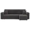 Image de Best Mobilier Nicole - canapé d'angle réversible 4 places convertible avec coffre en tissu , Gris