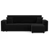 Image de Best Mobilier Nicole - canapé d'angle réversible 4 places convertible avec coffre en tissu , Gris Anthracite
