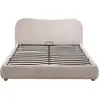 Image de Best Mobilier Hugo - lit coffre - 160x200 cm - en velours texturé , Beige