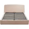 Image de Best Mobilier Juliette - lit coffre queen size - 160x200 cm - en tissu bouclette , Beige