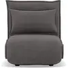 Image de Best Mobilier Candice - Banquette 1 place convertible clic-clac en velours côtelé , Gris foncé