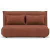 Image de Best Mobilier Candice - Banquette 2 places convertible clic-clac en velours côtelé , Terracotta