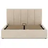 Image de Best Mobilier Beanie - lit coffre - 160x200 cm - en velours - sommier inclus , Beige