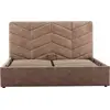 Image de Best Mobilier Peonis - lit coffre - 160x200 cm - en velours - sommier inclus , Taupe
