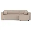 Image de Best Mobilier Jonas - canapé d'angle réversible 4 places convertible avec coffre en tissu texturé , Beige