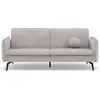Image de Best Mobilier Lexie - Canapé convertible clic-clac 2 places en velours côtelé , Gris clair