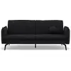 Image de Best Mobilier Lexie - Canapé convertible clic-clac 2 places en velours côtelé , Noir