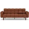 Image de Best Mobilier Adam - Canapé convertible clic-clac 2 places en tissu texturé , Terracotta