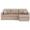 Image de Best Mobilier Cyrus - Canapé d'angle réversible 4 places - convertible avec coffre - en simili , Beige