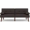 Image de Best Mobilier Philae - Canapé convertible clic-clac 2 places - en simili , Marron