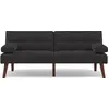 Image de Best Mobilier Philae - Canapé convertible clic-clac 2 places - en simili , Noir