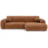 Image de Lisa Design Louise - Canapé d'angle droit 4 places en velours texturé , Terracotta