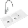 Image de Villeroy&boch - Evier 2 Bacs Villeroy Et Boch Nestor Plus + Mitigeur Cuisine Bec Haut Grohe Bauloop